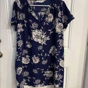 Navy Blue floral dress